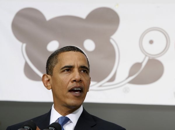 Obama promluvil o zdravotní péči i v centru péče o děti.
